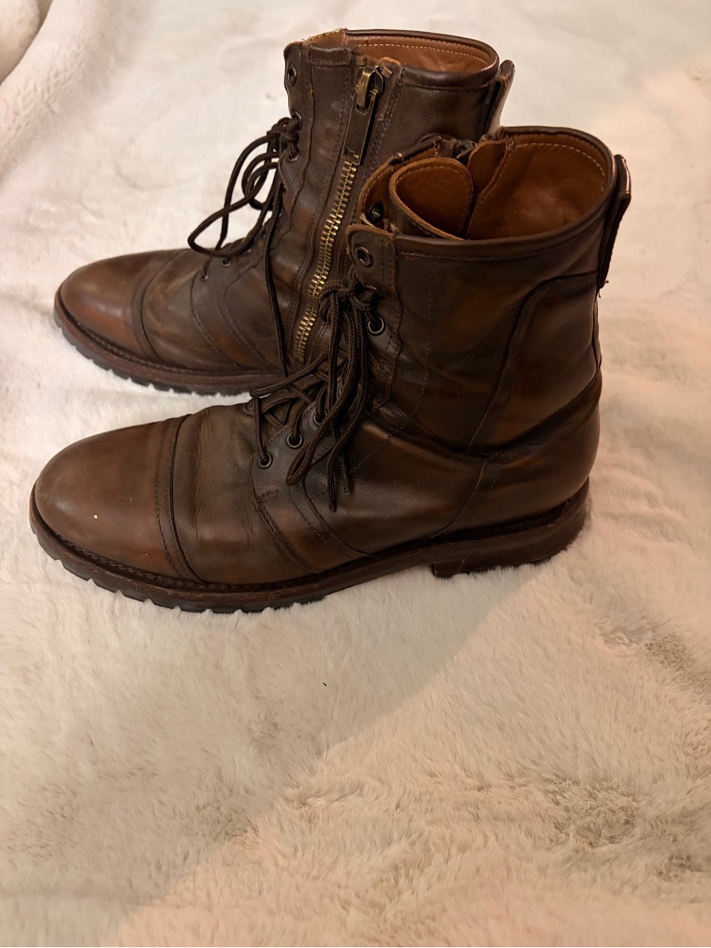 Thursday Casa Moto Mens Combat Boots Size 10.5 - Color: Anejo